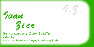 ivan zier business card